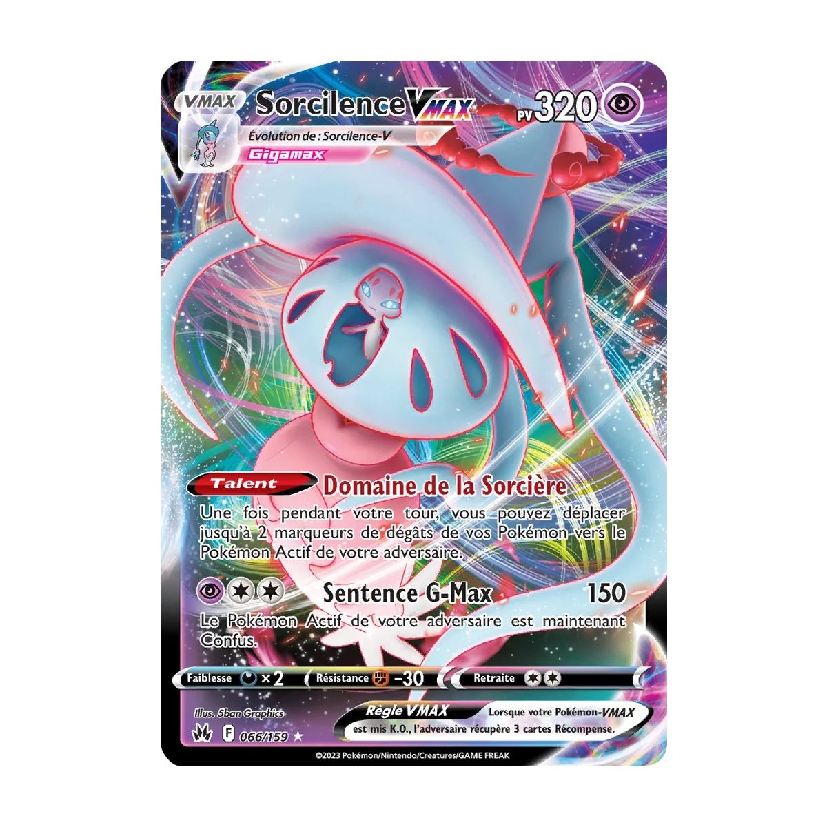 Sorcilence 066/159 : Joyau Holographique rare VMAX de l'extension Pokémon Zénith Suprême