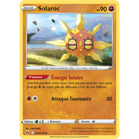 Solaroc 069/159 : Joyau Peu commune (Brillante) de l'extension Pokémon Zénith Suprême