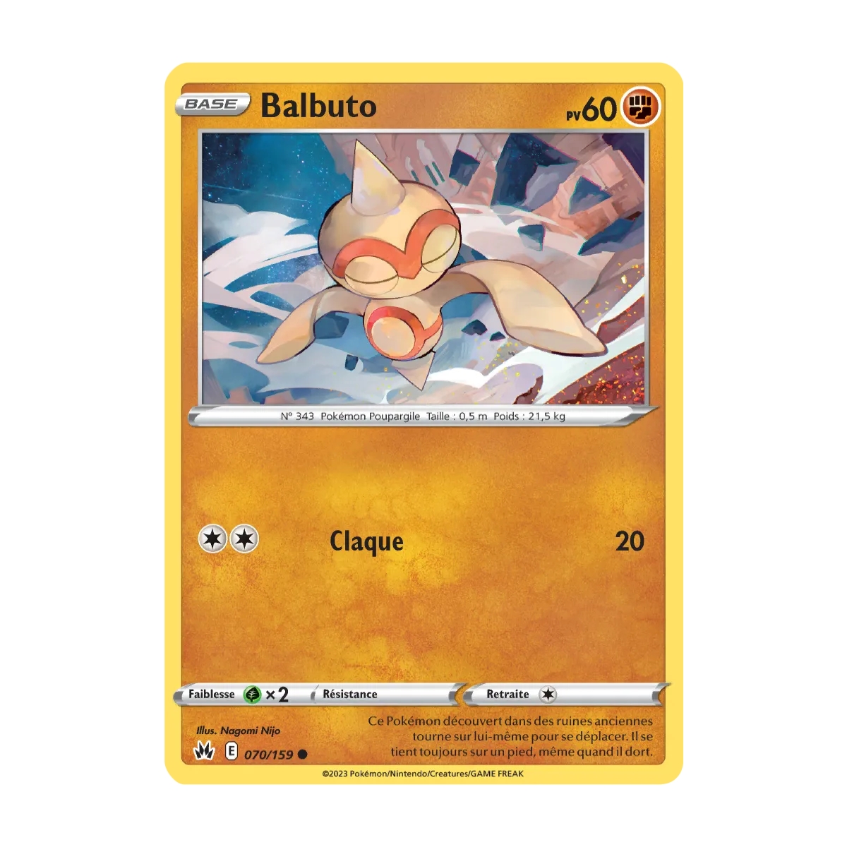 Balbuto 070/159 : Joyau Commune (Brillante) de l'extension Pokémon Zénith Suprême