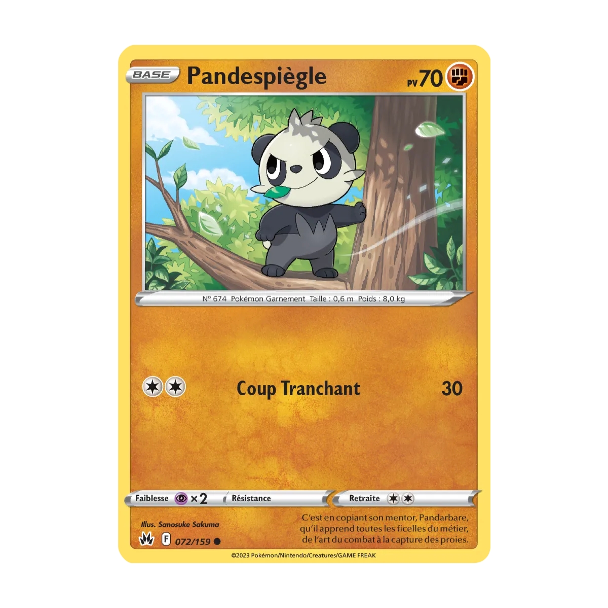 Pandespiègle 072/159 : Joyau Commune (Brillante) de l'extension Pokémon Zénith Suprême