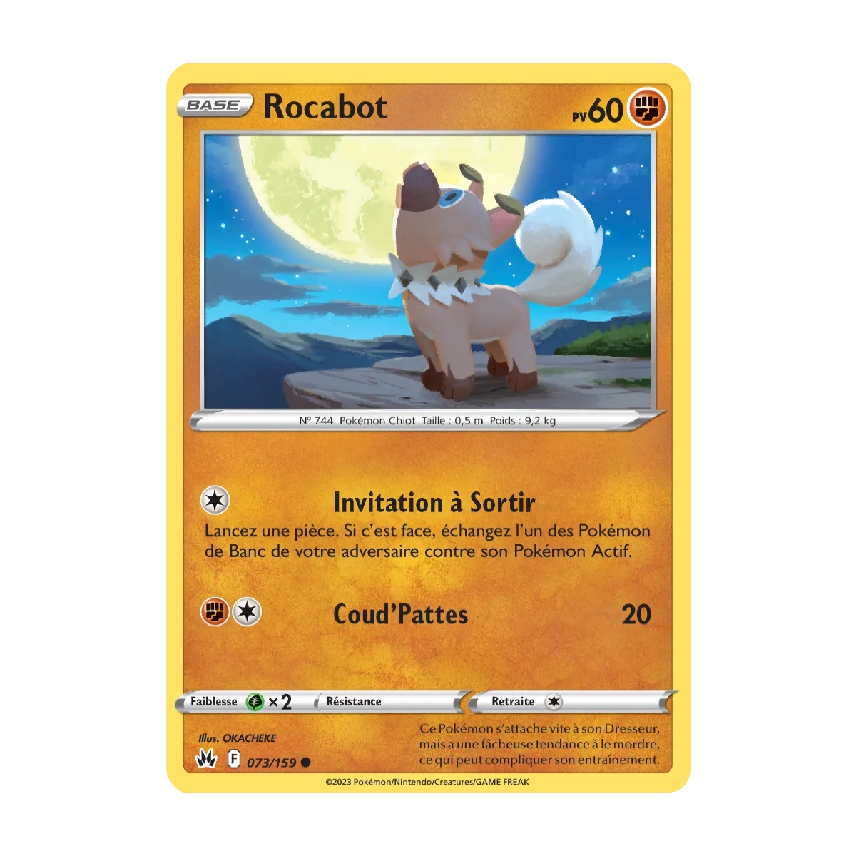 Carte Rocabot - Commune (Brillante) de Pokémon Zénith Suprême 073/159