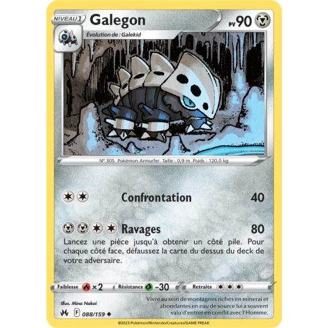 Galegon 088/159 : Joyau Peu commune (Brillante) de l'extension Pokémon Zénith Suprême