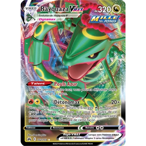 Découvrez Rayquaza, carte Holographique rare VMAX de la série Zénith Suprême