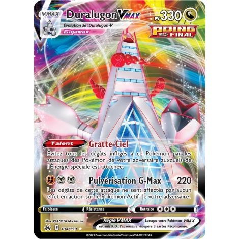 Duralugon 104/159 : Joyau Holographique rare VMAX de l'extension Pokémon Zénith Suprême