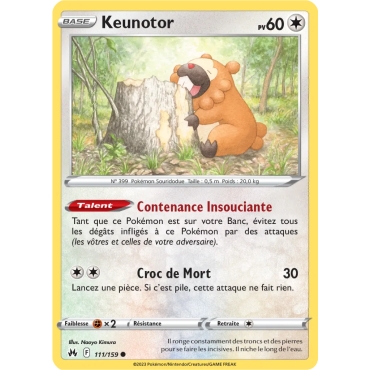 Carte Keunotor - Commune (Brillante) de Pokémon Zénith Suprême 111/159