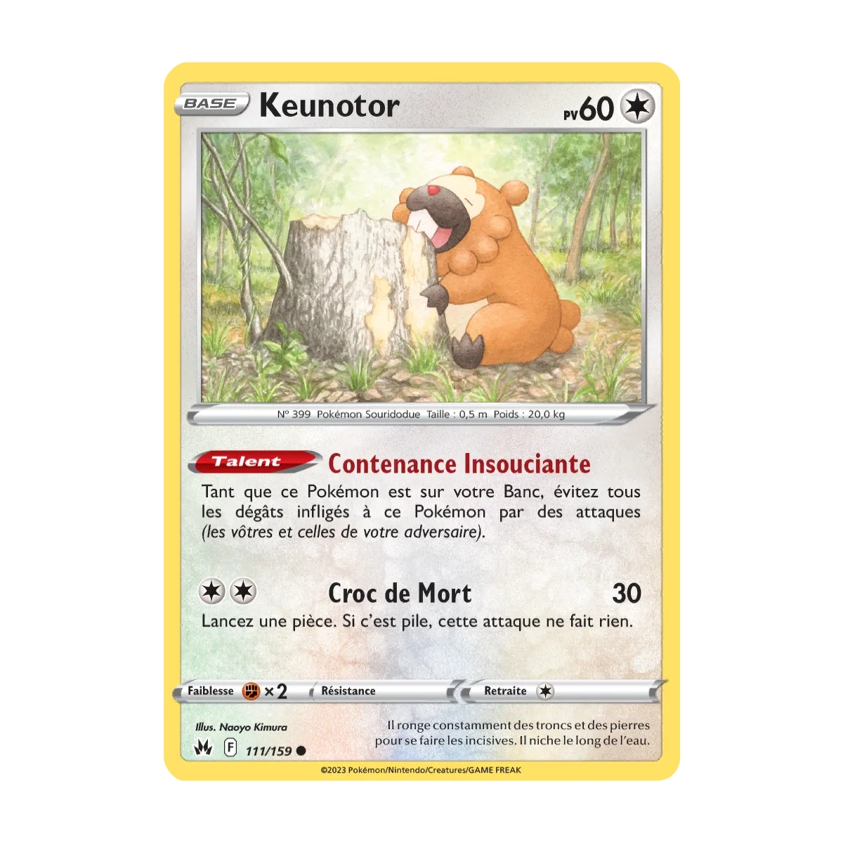 Carte Keunotor - Commune (Brillante) de Pokémon Zénith Suprême 111/159