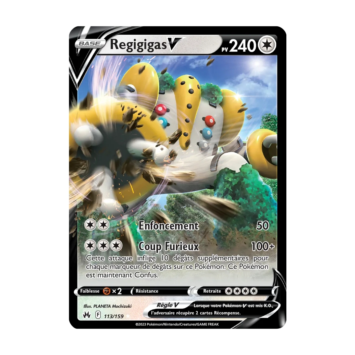 Regigigas 113/159 : Joyau Holographique rare V de l'extension Pokémon Zénith Suprême