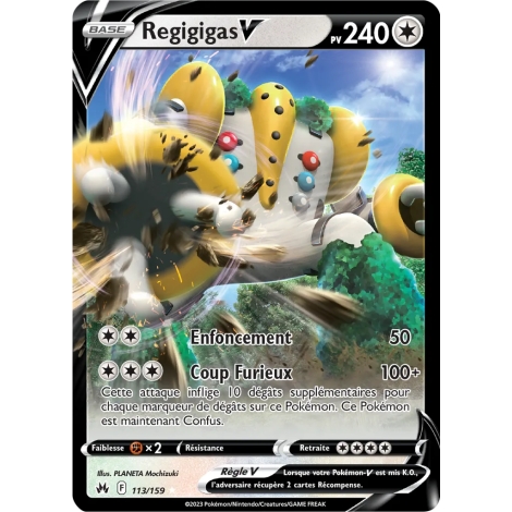 Regigigas 113/159 : Joyau Holographique rare V de l'extension Pokémon Zénith Suprême