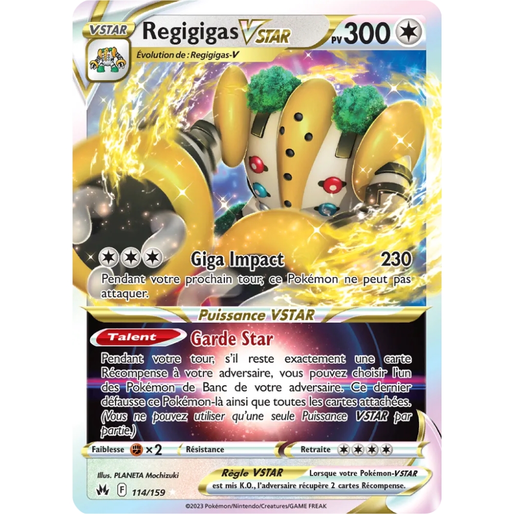 Carte Regigigas - Holographique rare STAR de Pokémon Zénith Suprême 114/159