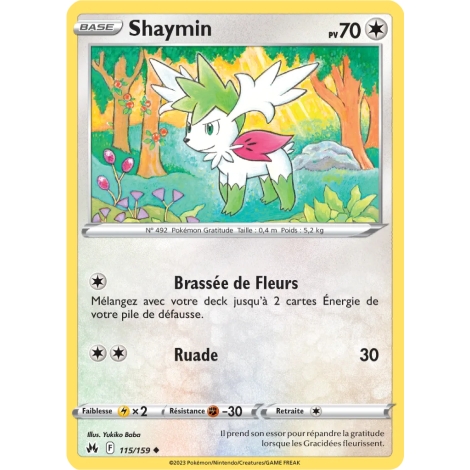 Découvrez Shaymin, carte Peu commune (Brillante) de la série Zénith Suprême