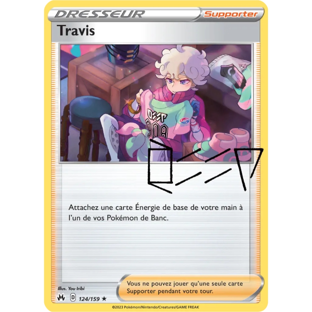 Travis 124/159 Rare de l'extension Pokémon Zénith Suprême