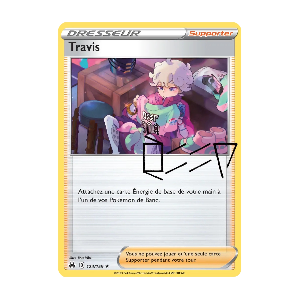 Travis 124/159 Rare de l'extension Pokémon Zénith Suprême