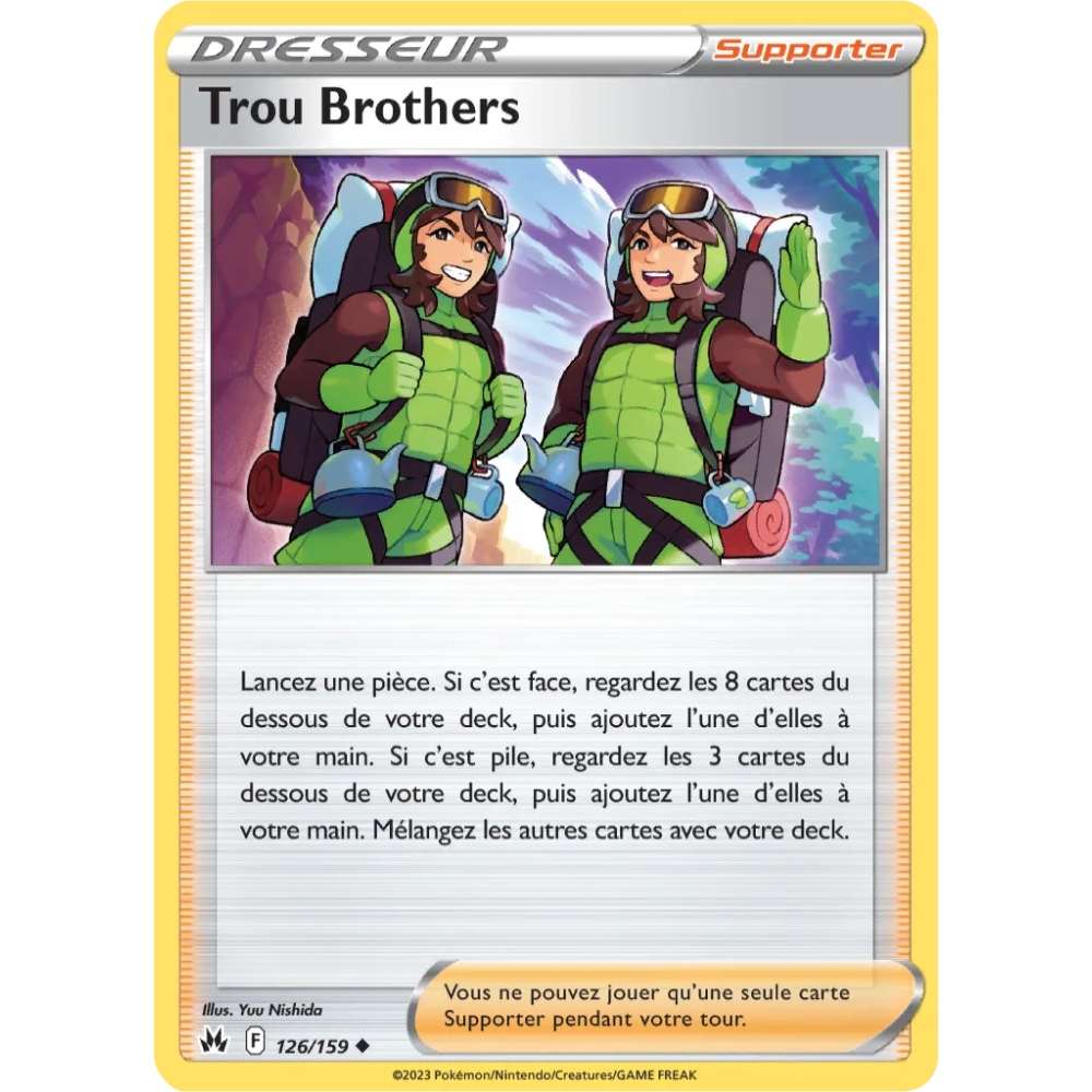 Carte Trou Brothers - Peu commune (Brillante) de Pokémon Zénith Suprême 126/159