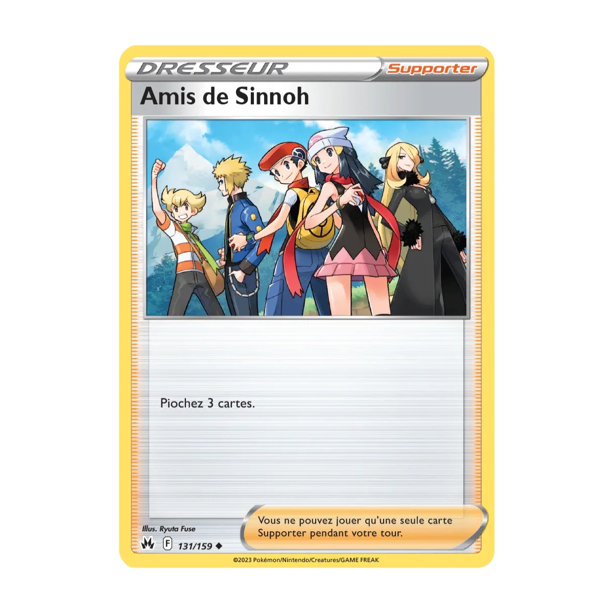 Carte Amis de Sinnoh - Peu commune (Brillante) de Pokémon Zénith Suprême 131/159