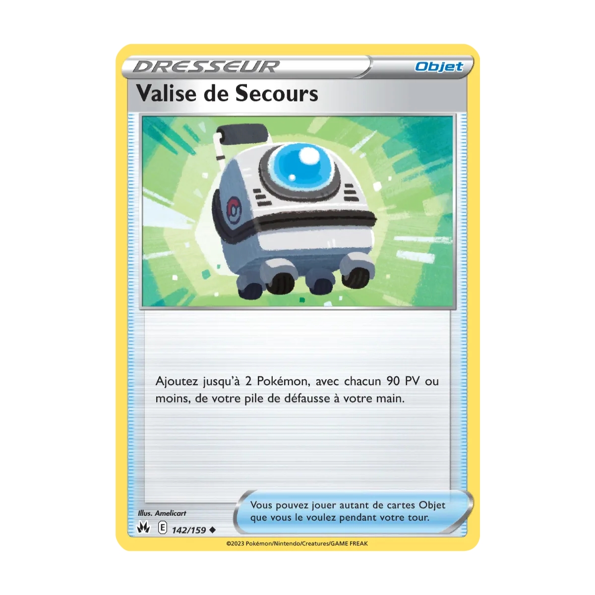 Valise de Secours 142/159 : Joyau Peu commune (Brillante) de l'extension Pokémon Zénith Suprême