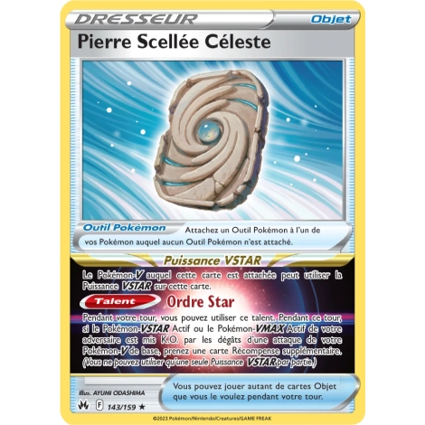 Pierre Scellée Céleste 143/159 : Joyau Holographique rare de l'extension Pokémon Zénith Suprême