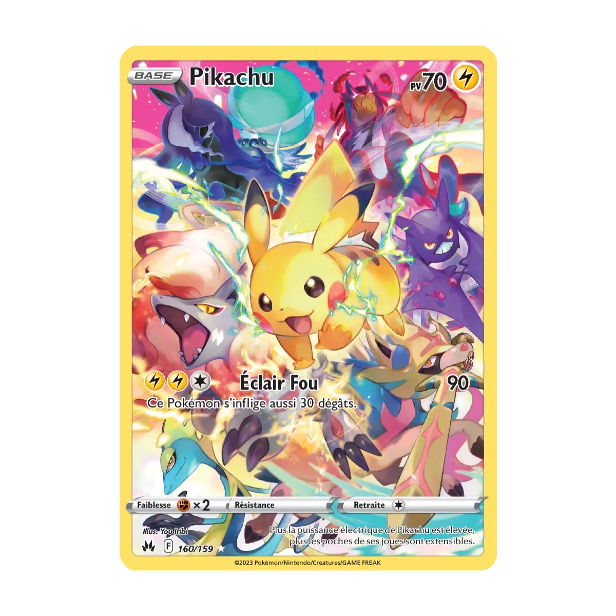 Pikachu 160/159 : Joyau Ultra rare Pokémon Zénith Suprême