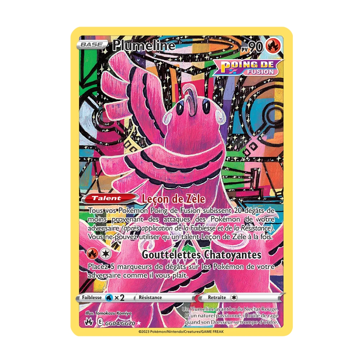 Plumeline GG04/GG70 : Joyau Galerie de Galar holographique rare de l'extension Pokémon Zénith Suprême