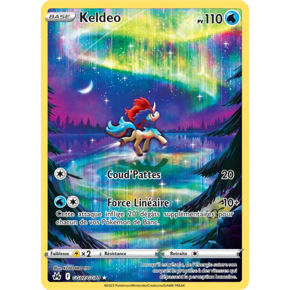 Découvrez Keldeo, carte Galerie de Galar holographique rare de la série Zénith Suprême