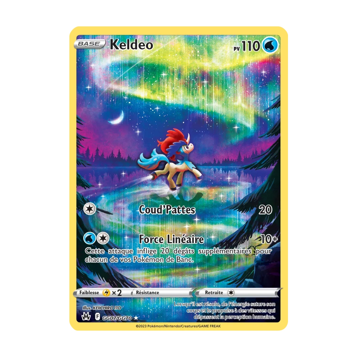 Découvrez Keldeo, carte Galerie de Galar holographique rare de la série Zénith Suprême