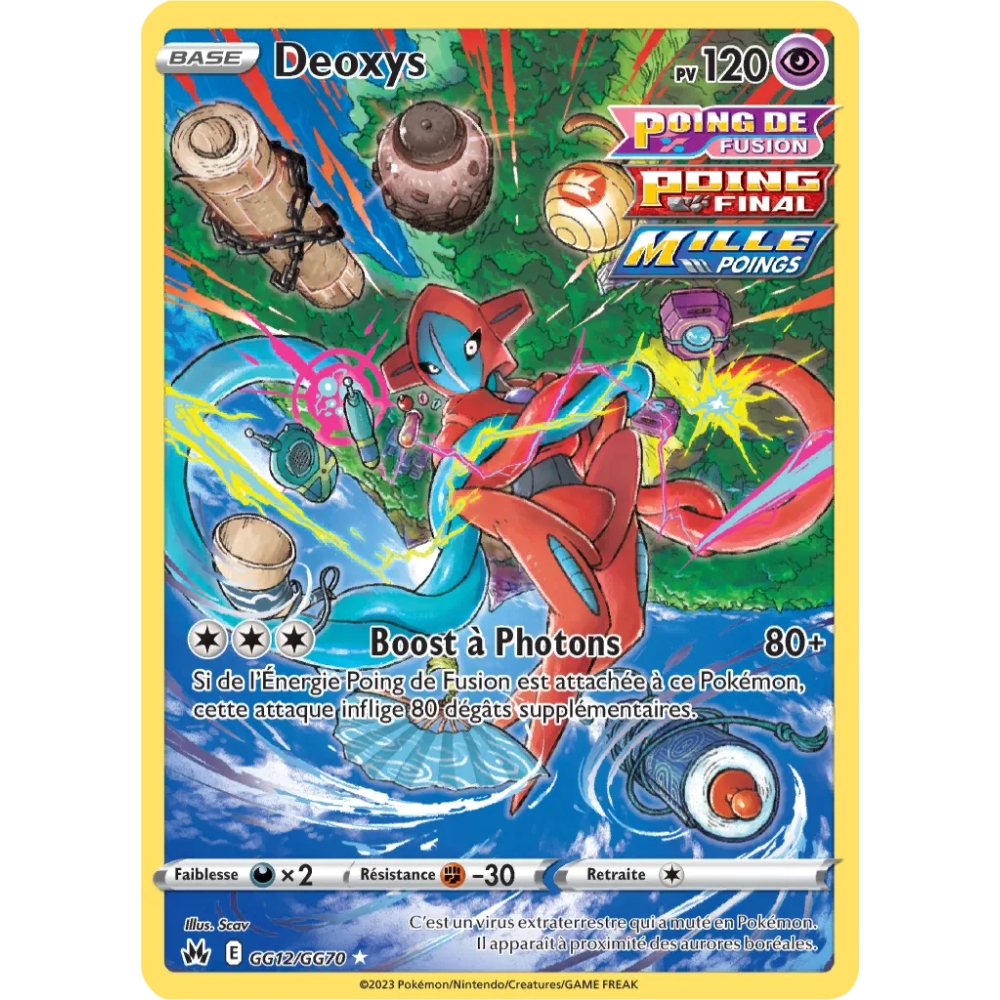 Deoxys GG12/GG70 : Joyau Galerie de Galar holographique rare de l'extension Pokémon Zénith Suprême