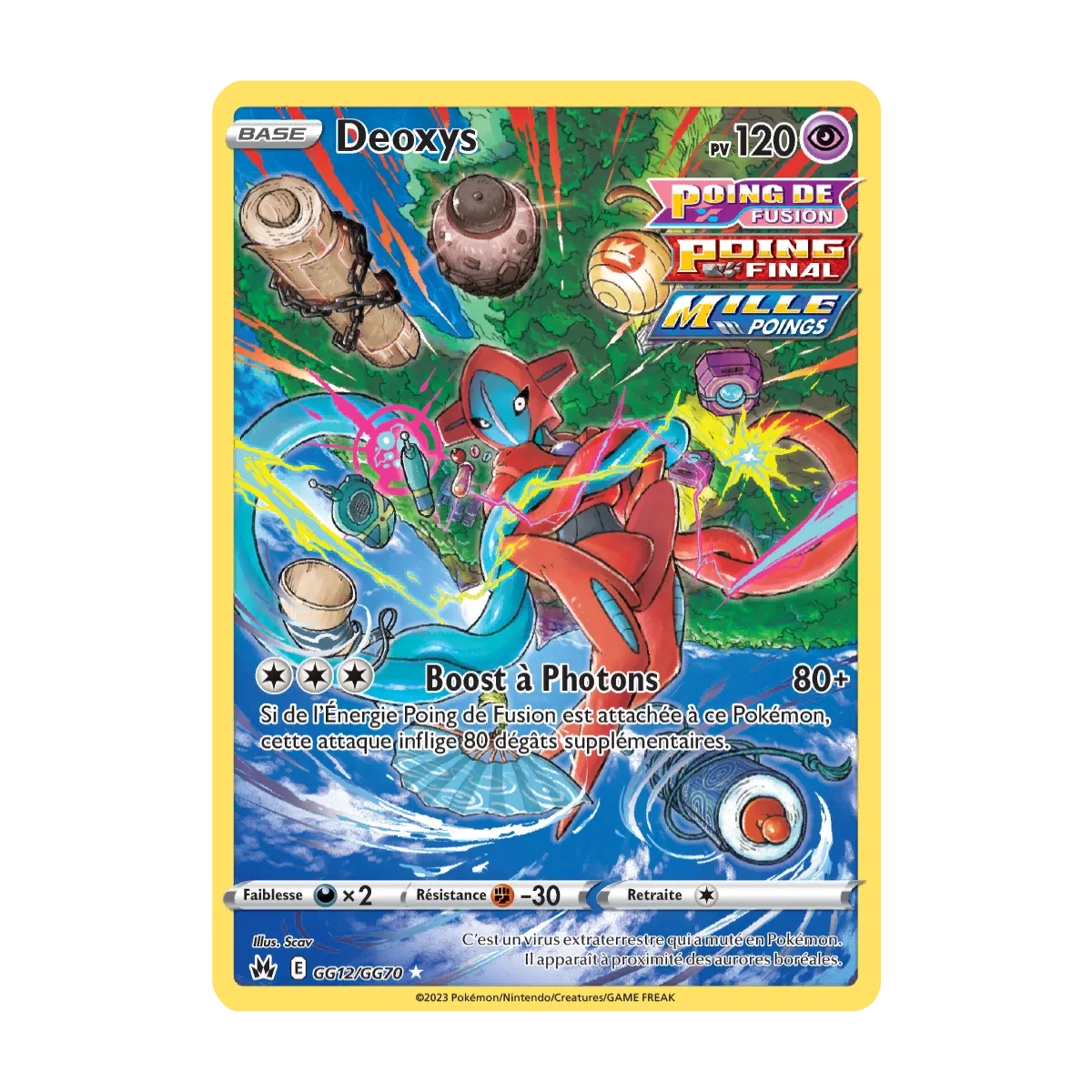 Deoxys GG12/GG70 : Joyau Galerie de Galar holographique rare de l'extension Pokémon Zénith Suprême