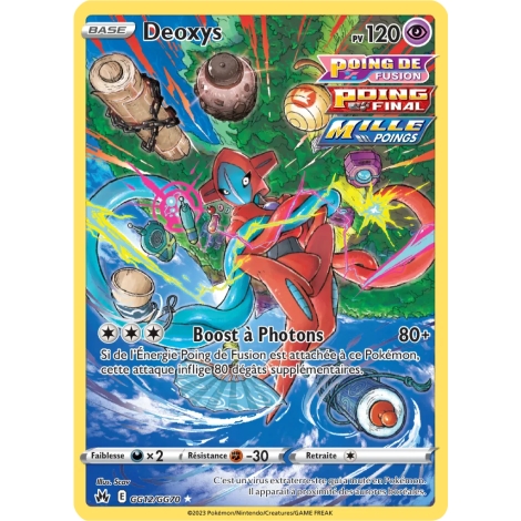 Deoxys GG12/GG70 : Joyau Galerie de Galar holographique rare de l'extension Pokémon Zénith Suprême