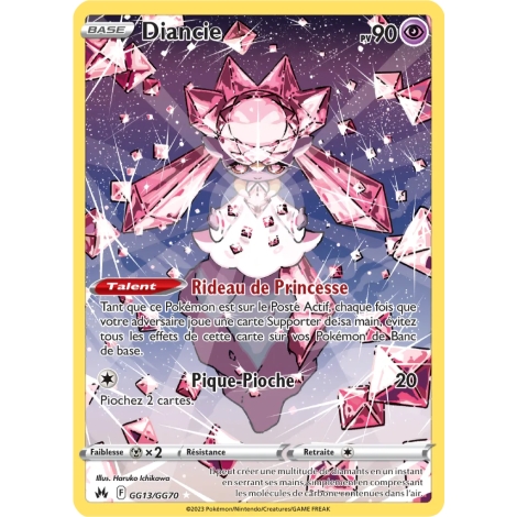 Découvrez Diancie, carte Galerie de Galar holographique rare de la série Zénith Suprême