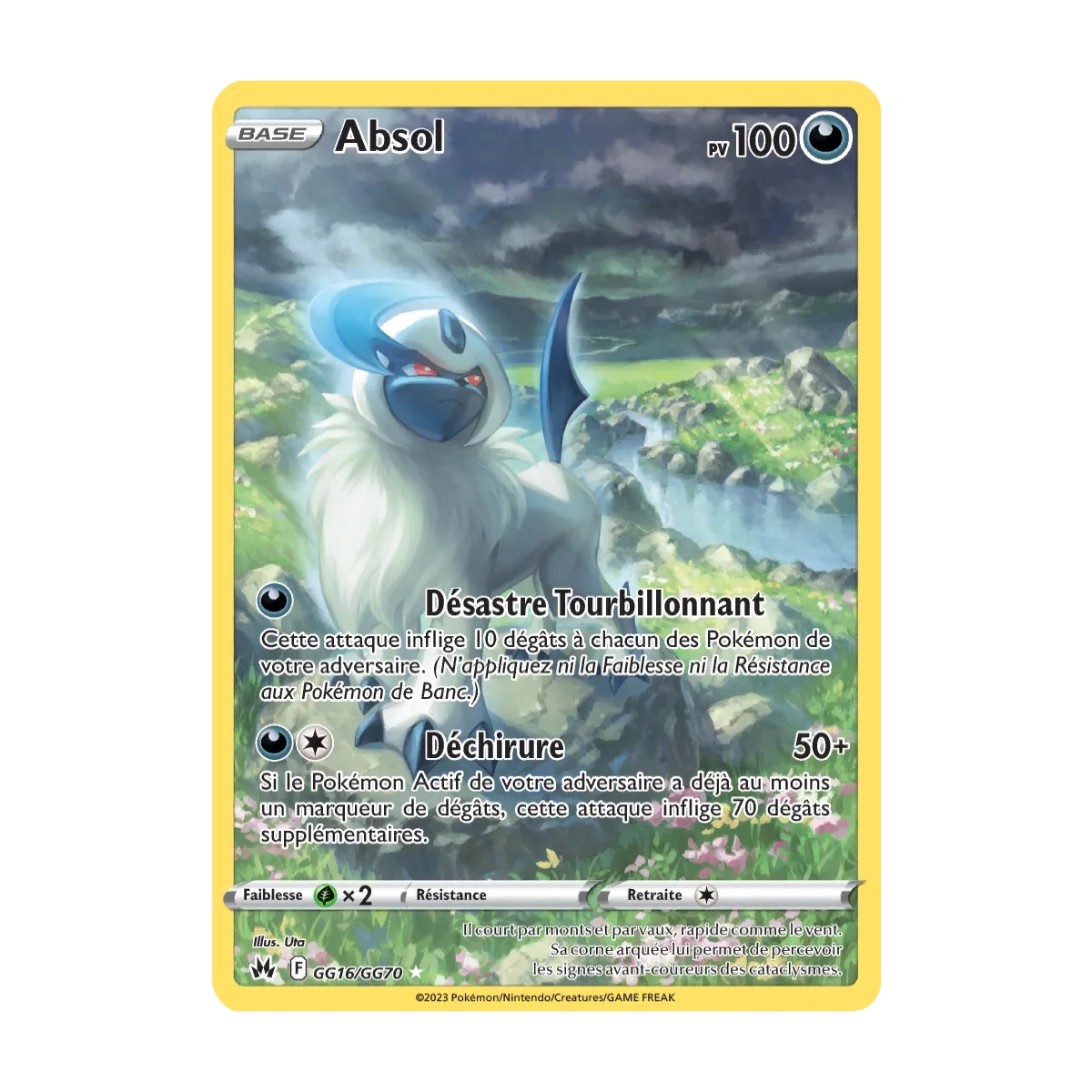 Carte Absol - Galerie de Galar holographique rare de Pokémon Zénith Suprême GG16/GG70