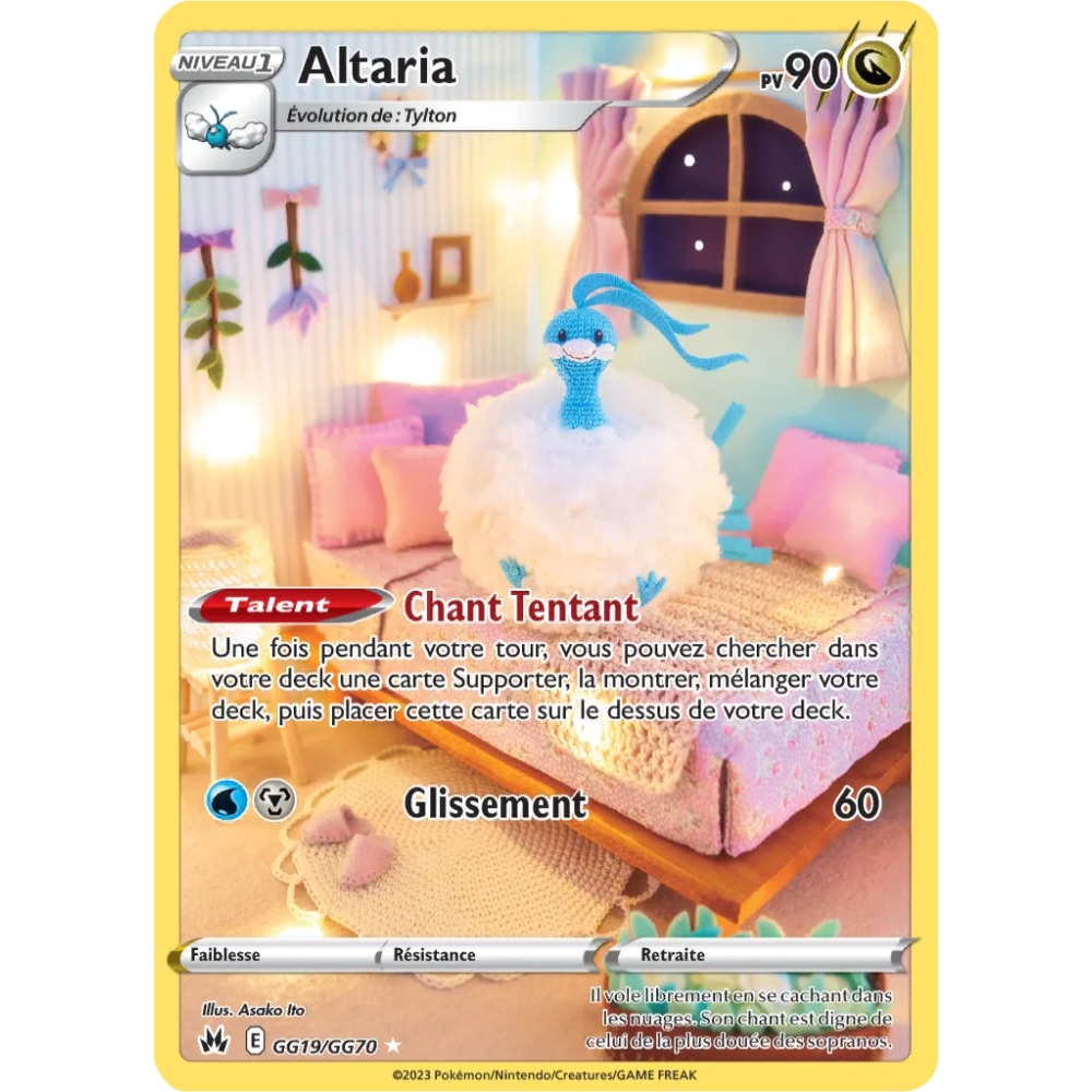 Altaria GG19/GG70 : Joyau Galerie de Galar holographique rare de l'extension Pokémon Zénith Suprême