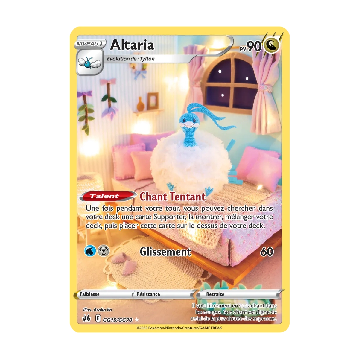 Altaria GG19/GG70 : Joyau Galerie de Galar holographique rare de l'extension Pokémon Zénith Suprême