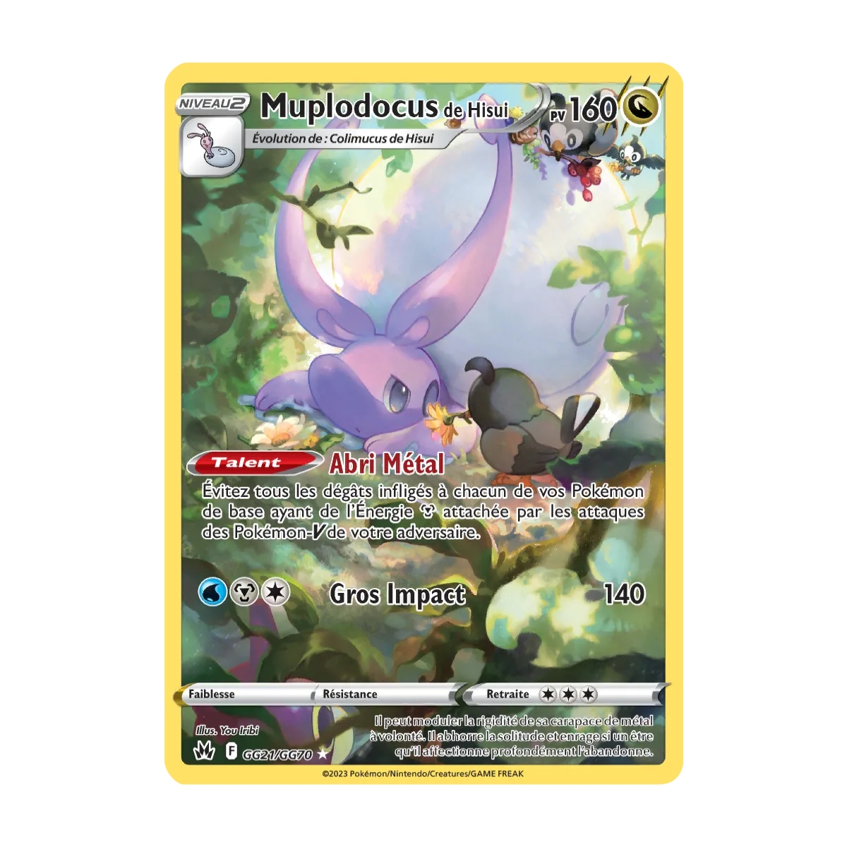 Découvrez Muplodocus de Hisui, carte Galerie de Galar holographique rare de la série Zénith Suprême