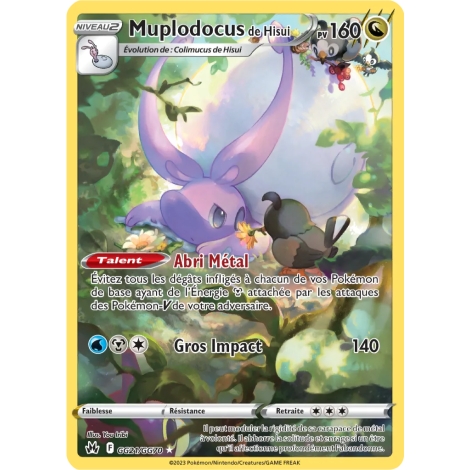 Découvrez Muplodocus de Hisui, carte Galerie de Galar holographique rare de la série Zénith Suprême