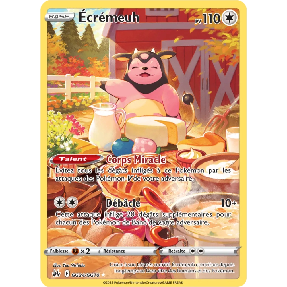 Écrémeuh GG24/GG70 : Joyau Galerie de Galar holographique rare de l'extension Pokémon Zénith Suprême