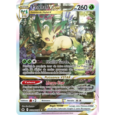 Phyllali GG35/GG70 : Joyau Galerie de Galar ultra rare de l'extension Pokémon Zénith Suprême