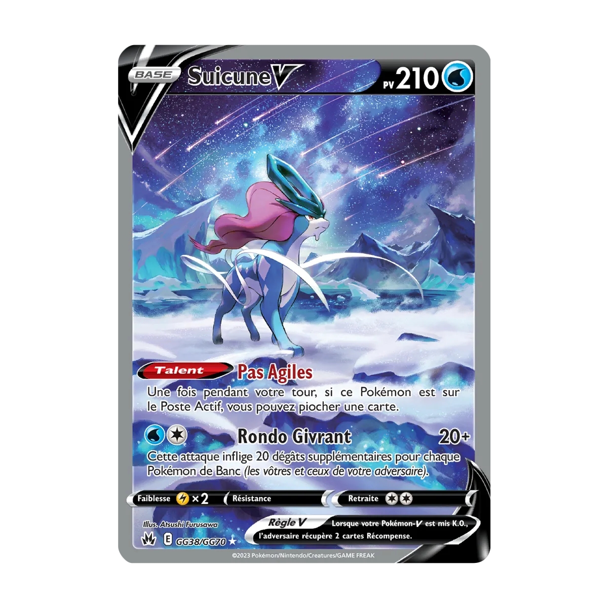 Découvrez Suicune, carte Galerie de Galar ultra rare de la série Zénith Suprême