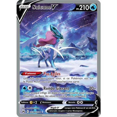 Découvrez Suicune, carte Galerie de Galar ultra rare de la série Zénith Suprême