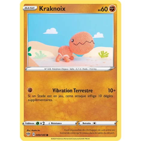 Kraknoix 089/189 : Joyau Commune (Brillante) de l'extension Pokémon Épée et Bouclier Ténèbres Embrasées