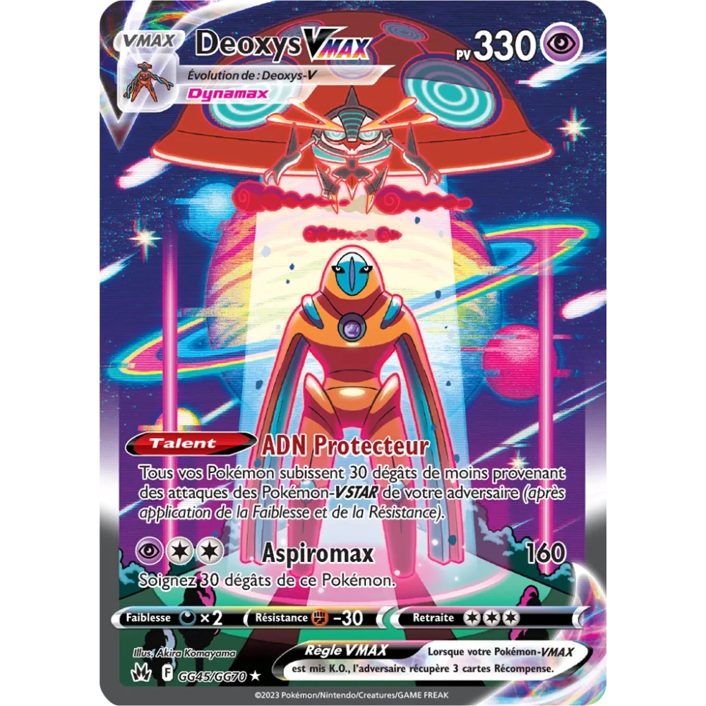 Découvrez Deoxys, carte Galerie de Galar ultra rare de la série Zénith Suprême