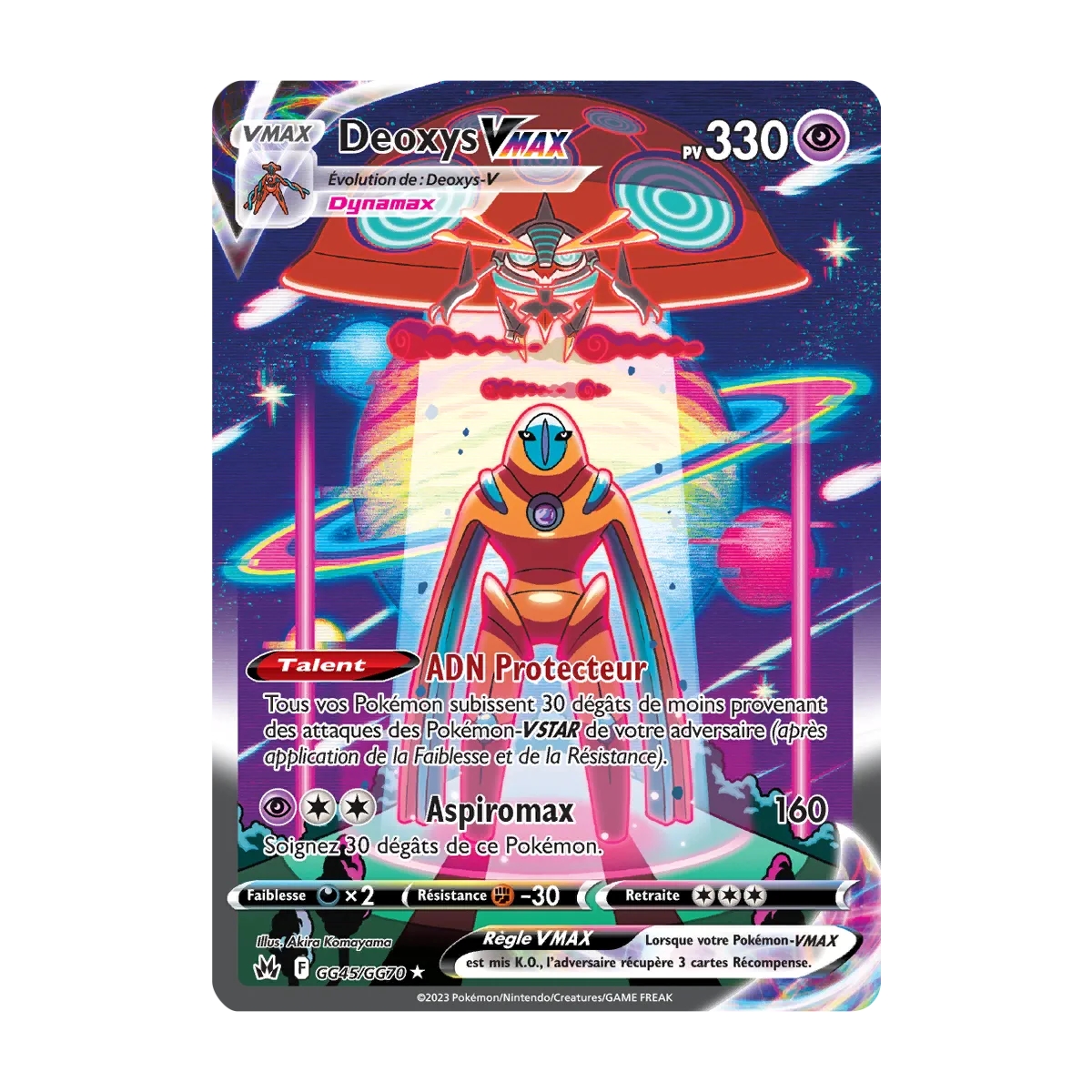 Découvrez Deoxys, carte Galerie de Galar ultra rare de la série Zénith Suprême