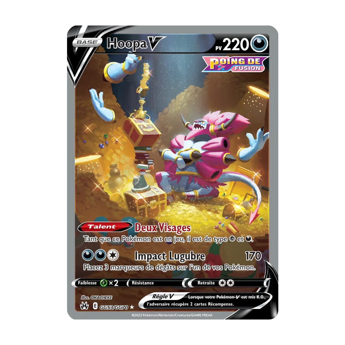 Hoopa GG53/GG70 : Joyau Galerie de Galar ultra rare de l'extension Pokémon Zénith Suprême