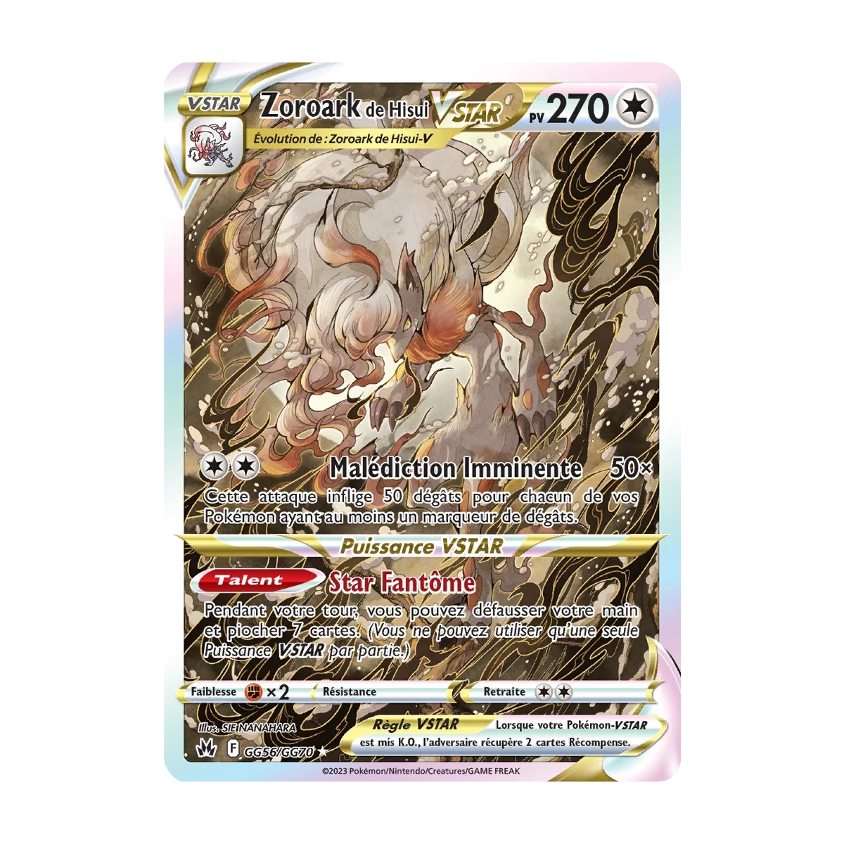 Découvrez Zoroark de Hisui, carte Galerie de Galar ultra rare de la série Zénith Suprême