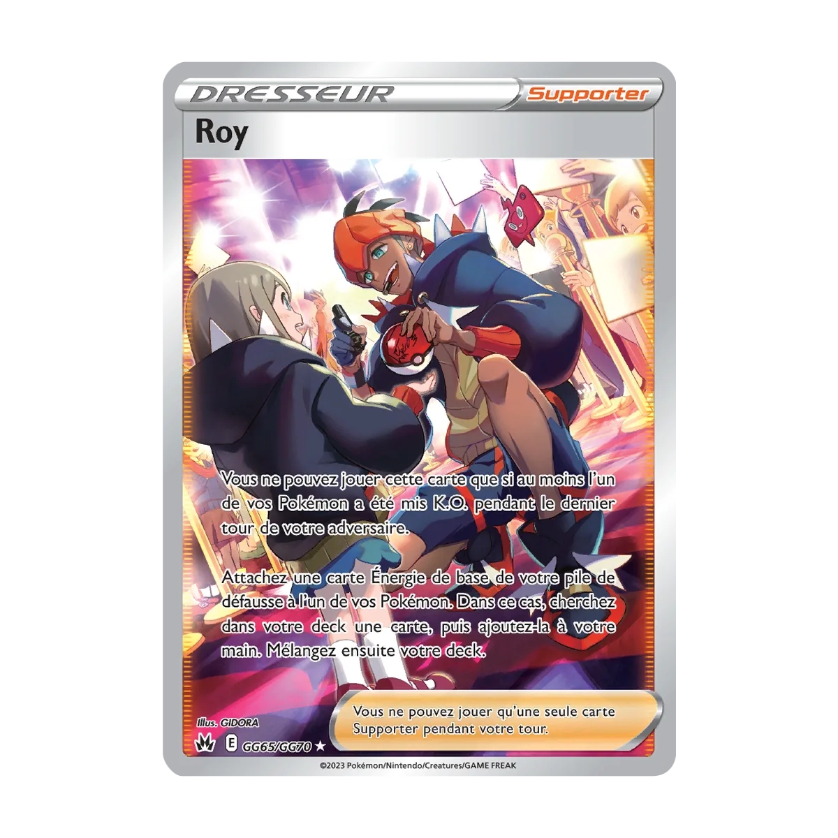 Roy GG65/GG70 : Joyau Galerie de Galar ultra rare de l'extension Pokémon Zénith Suprême