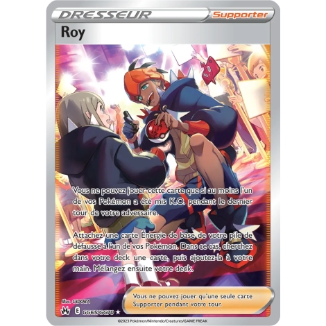 Roy GG65/GG70 : Joyau Galerie de Galar ultra rare de l'extension Pokémon Zénith Suprême