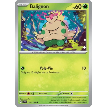 Balignon 003/198 : Joyau Commune (Brillante) de l'extension Pokémon Écarlate et Violet