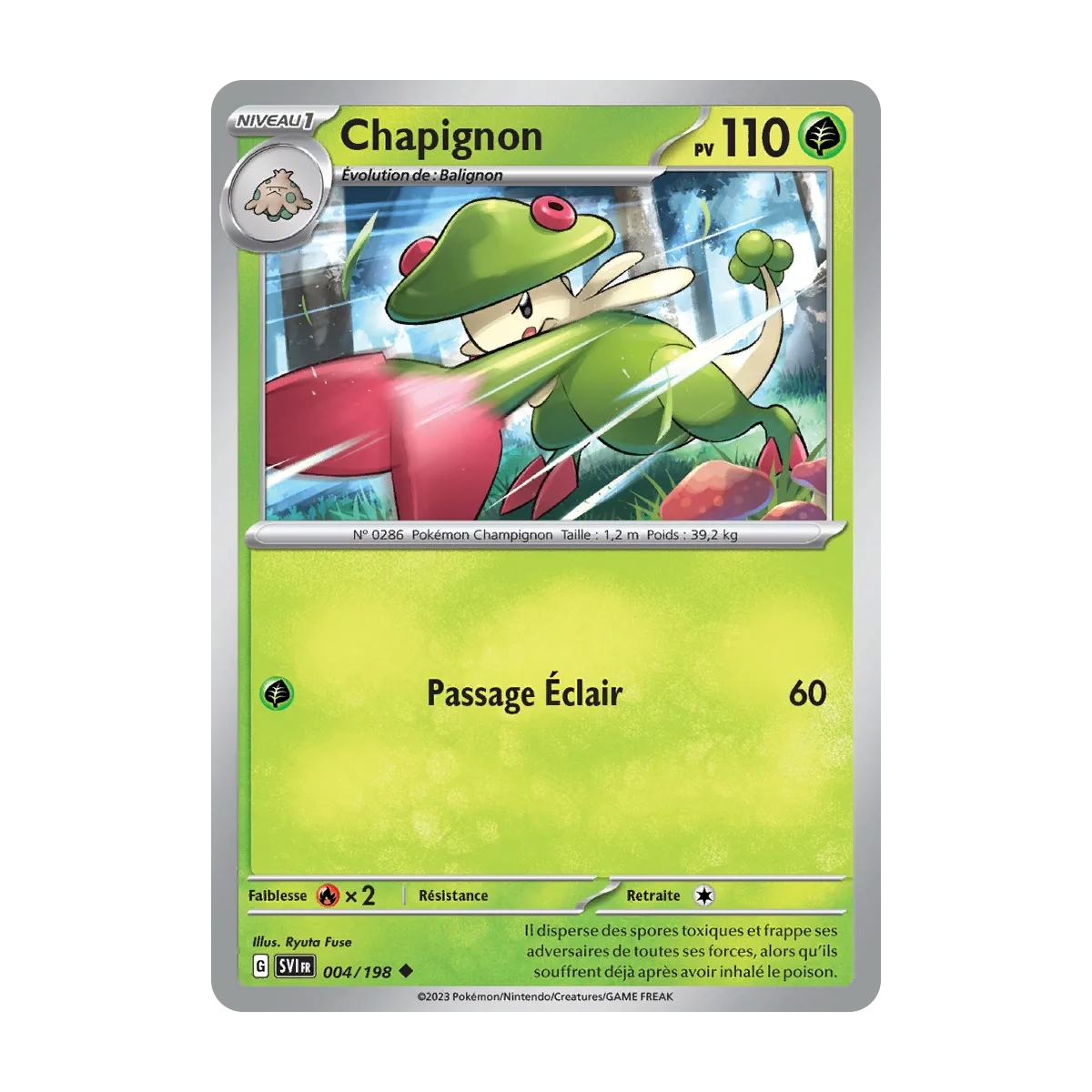 Carte Chapignon - Peu commune (Brillante) de Pokémon Écarlate et Violet 004/198