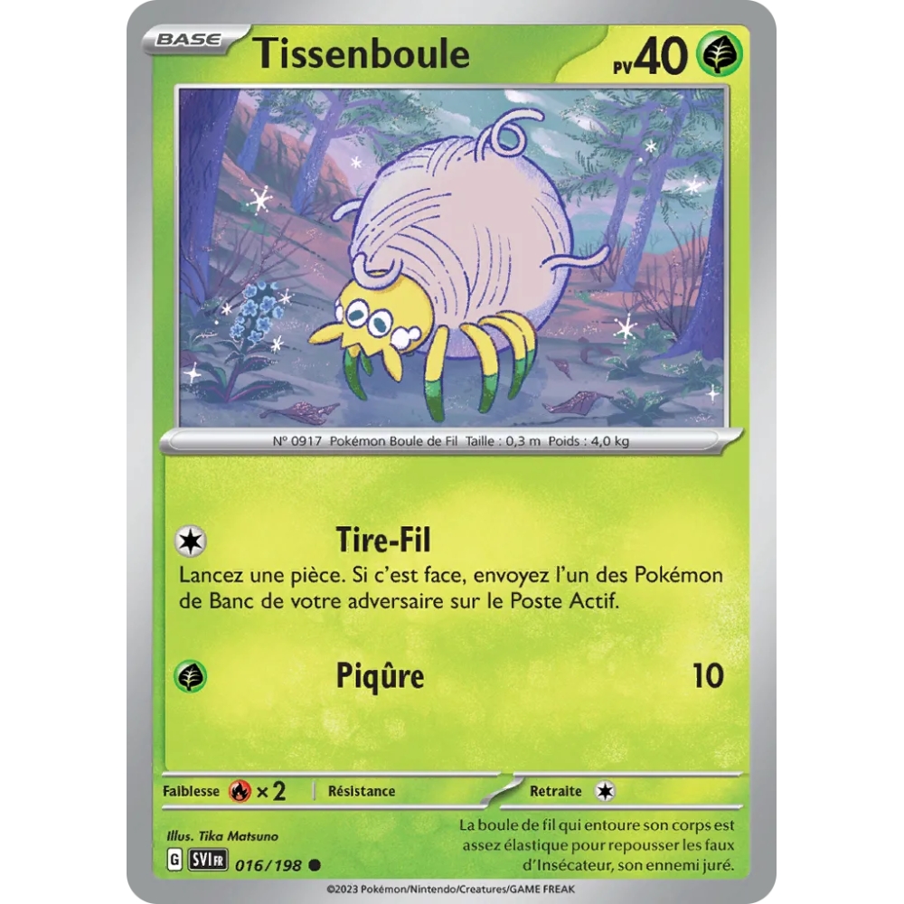 Tissenboule 016/198 : Joyau Commune (Brillante) de l'extension Pokémon Écarlate et Violet