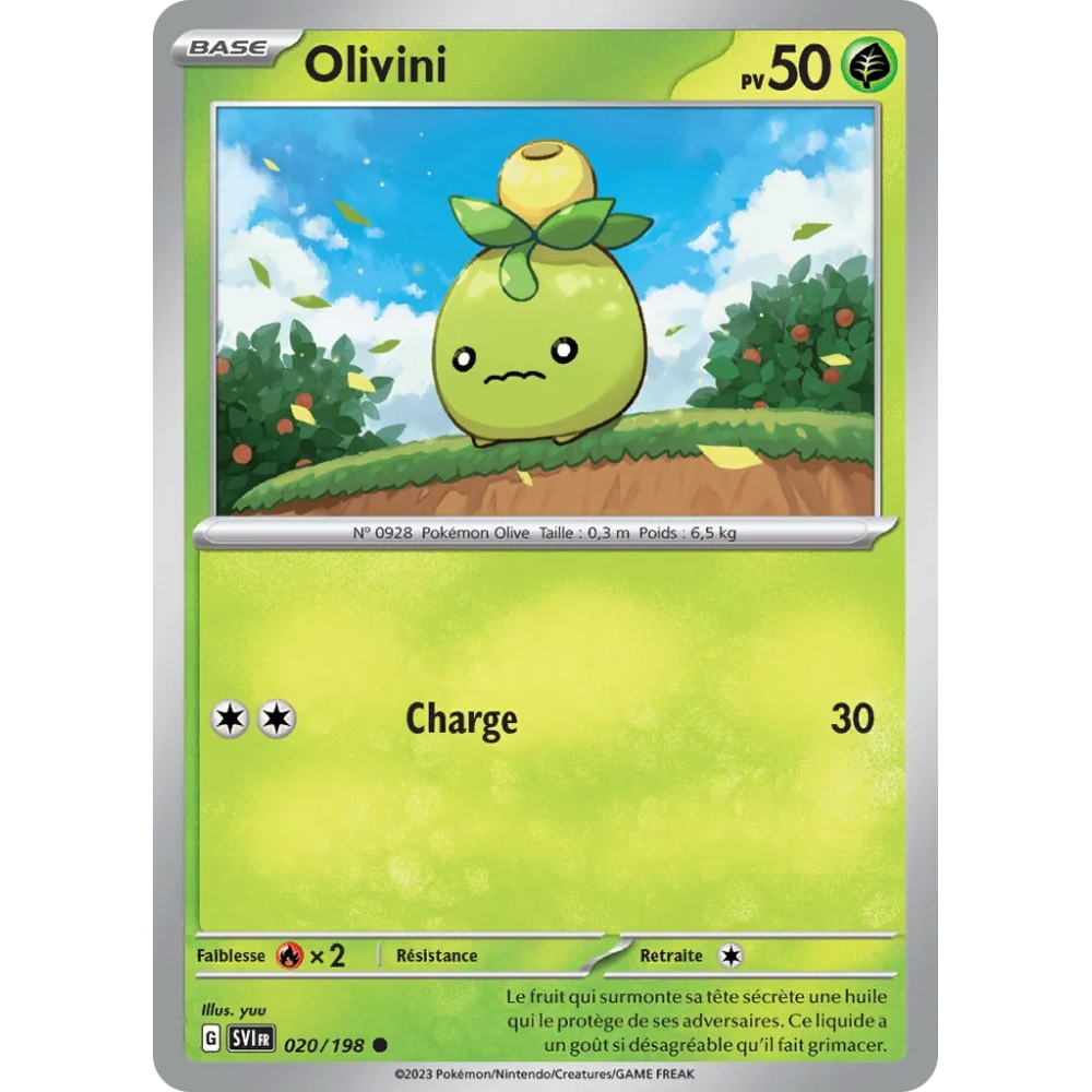 Olivini - Commune (Brillante) de Pokémon Écarlate et Violet 020/198