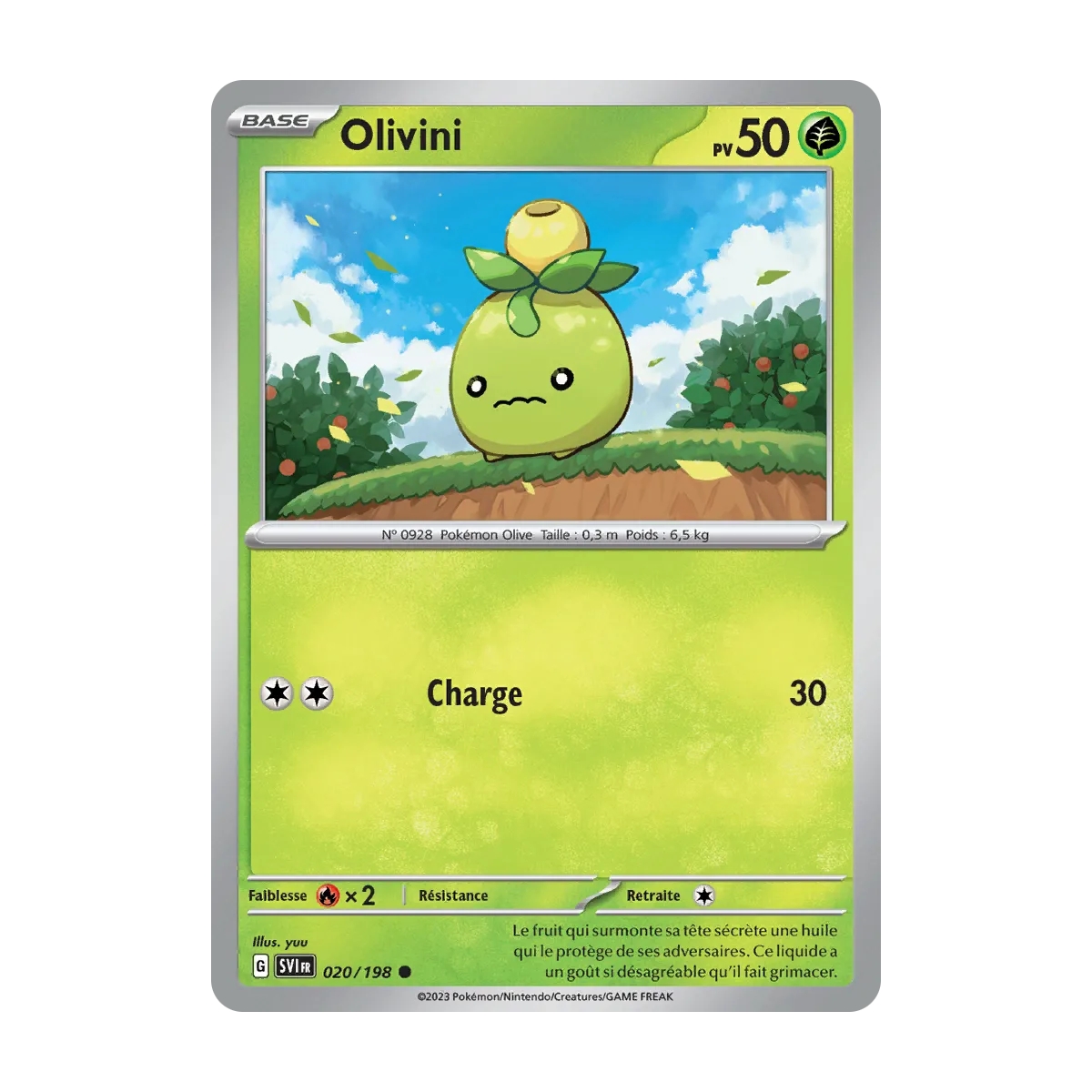 Olivini - Commune (Brillante) de Pokémon Écarlate et Violet 020/198