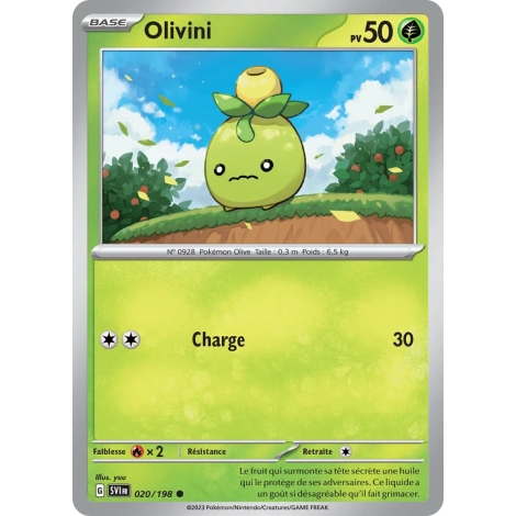 Olivini - Commune (Brillante) de Pokémon Écarlate et Violet 020/198